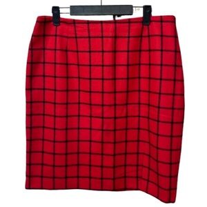 FV Studio Black & Red Women's Size 14 Skirt | GUC | Hem Needs Tacking